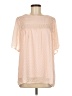 Unbranded 100% Polyester Pink Short Sleeve Blouse Size M - photo 1