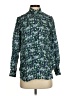 J.Crew Print Green Long Sleeve Blouse Size 00 - photo 1