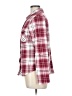 No Comment Plaid Burgundy Long Sleeve Blouse Size L - photo 5