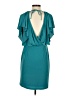 Jessica Simpson Solid Teal Casual Dress Size 4 - photo 2