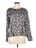 Liz Claiborne 100% Polyester Silver Long Sleeve Blouse Size L - photo 1