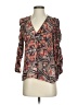 Parker 100% Silk Brown 3/4 Sleeve Silk Top Size S - photo 1