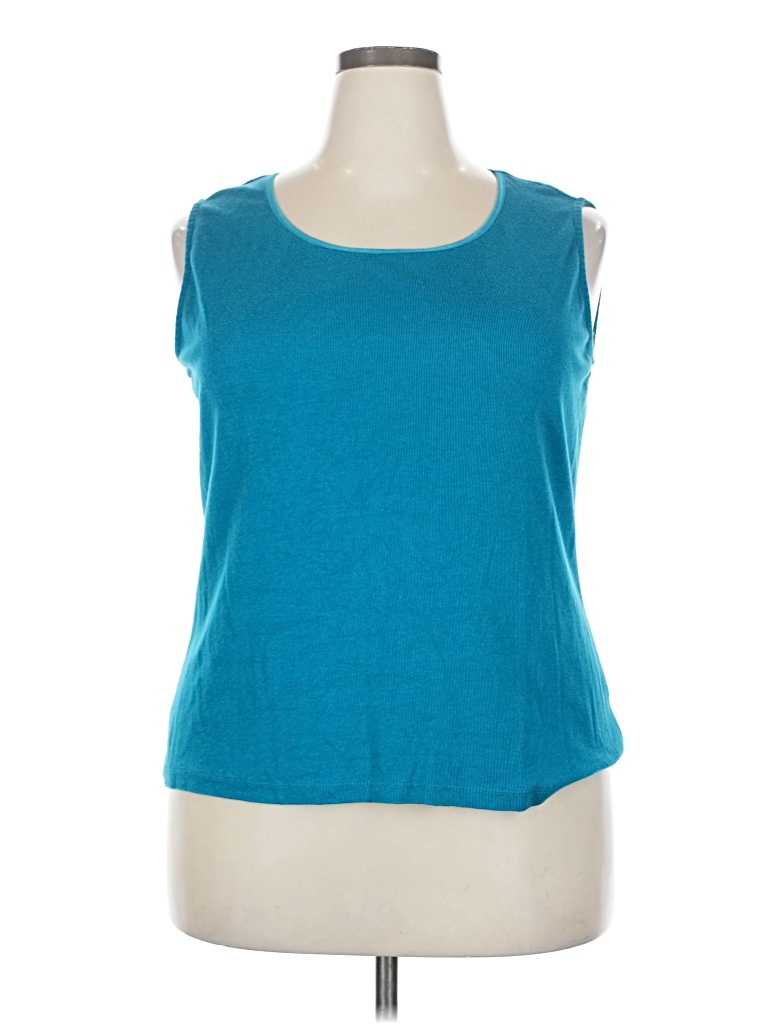 Pre-owned Jm Collection Sleeveless T-shirt In Blue