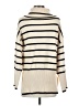 Unbranded Stripes Ivory Tan Turtleneck Sweater Size S - photo 2