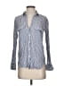 Zara Stripes Blue Long Sleeve Button-Down Shirt Size XS - photo 1
