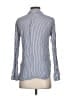 Zara Stripes Blue Long Sleeve Button-Down Shirt Size XS - photo 2