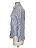 Zara Stripes Blue Long Sleeve Button-Down Shirt Size XS - photo 5