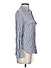 Zara Stripes Blue Long Sleeve Button-Down Shirt Size XS - photo 4