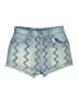 Carmar 100% Cotton Chevron-herringbone Blue Denim Shorts Size 24 waist - photo 1