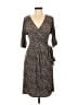 Georgie Animal Print Brown Gray Casual Dress Size M - photo 1