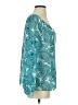 Ann Taylor 100% Polyester Paisley Teal Long Sleeve Blouse Size S - photo 4