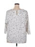 MELLODAY Silver 3/4 Sleeve Top Size 3X - photo 2