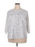 MELLODAY Silver 3/4 Sleeve Top Size 3X - photo 1