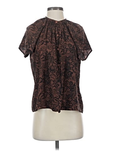 Tucker Short Sleeve Silk Top (view 1)