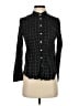 MNG 100% Cotton Tweed Black Long Sleeve Button-Down Shirt Size 4 - photo 1