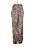H:ours Animal Print Brown Casual Pants Size S - photo 2