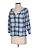 Gap Blue 3/4 Sleeve Blouse Size XS - photo 4