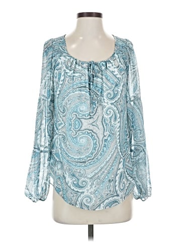 White House Black Market Long Sleeve Blouse (view 1)