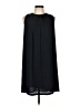 H&M 100% Polyester Solid Black Casual Dress Size 10 - photo 1
