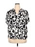 Well Worn 100% Viscose Black Short Sleeve Blouse Size XXL - photo 1