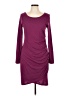 Leith Solid Burgundy Purple Casual Dress Size L - photo 1