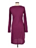 Leith Solid Burgundy Purple Casual Dress Size L - photo 2