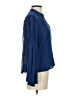 Blu Pepper 100% Rayon Blue Long Sleeve Blouse Size S - photo 4