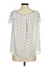 Maison Jules 100% Polyester Polka Dots Ivory Short Sleeve Blouse Size S - photo 2