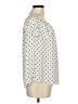 Maison Jules 100% Polyester Polka Dots Ivory Short Sleeve Blouse Size S - photo 4
