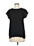 Ann Taylor LOFT 100% Polyester Black Short Sleeve Top Size M - photo 1