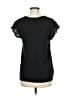 Ann Taylor LOFT 100% Polyester Black Short Sleeve Top Size M - photo 2
