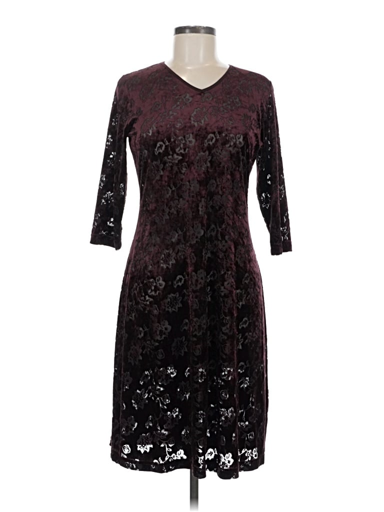 Pre-owned Karen Kane Cocktail Dress In Burgundy