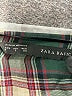 Zara Basic Plaid Green Long Sleeve Button-Down Shirt Size S - photo 7