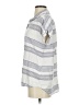 BeachLunchLounge Stripes Gray White Short Sleeve Blouse Size XS - photo 5