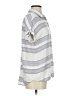 BeachLunchLounge Stripes Gray White Short Sleeve Blouse Size XS - photo 4