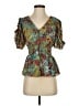 Walter Baker 100% Polyester Teal Short Sleeve Blouse Size XS - photo 1