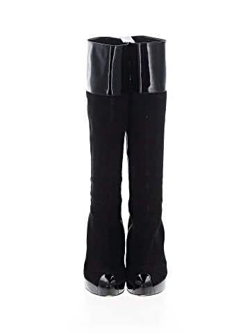 Balenciaga Suede Knee High Platform Boots (view 2)
