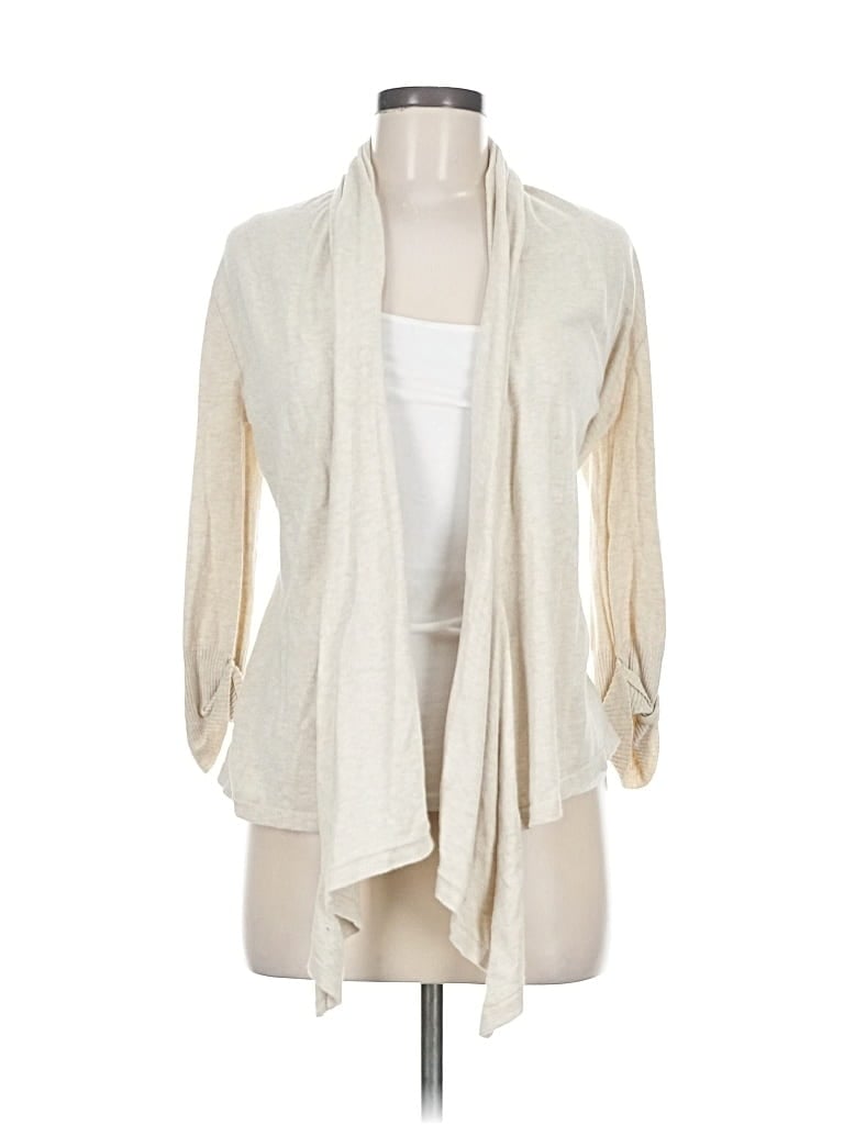 Pre-owned Pink Rose Cardigan Sweater In Ivory
