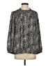 Adrianna Papell 100% Polyester Animal Print Gray Long Sleeve Blouse Size S - photo 1
