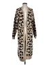 Hayden 100% Acrylic Animal Print Leopard Print Tan Cardigan Size S - photo 1