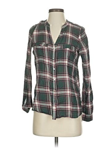 Zara Basic Long Sleeve Button-Down Shirt (view 1)