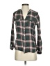 Zara Basic Plaid Green Long Sleeve Button-Down Shirt Size S - photo 1