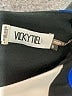 Vicky Tiel Color Block Blue Cocktail Dress Size 8 - photo 7