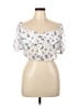 Shein Curve Ivory Short Sleeve Blouse Size 16 Plus (2) - photo 1
