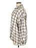 Max Studio 100% Rayon Plaid Ivory Long Sleeve Blouse Size XL - photo 5