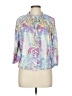 David Cline Blue 3/4 Sleeve Blouse Size M - photo 1