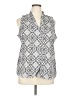 Van Heusen 100% Polyester Silver Sleeveless Blouse Size XL - photo 1