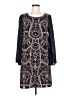 Ezra 100% Polyester Graphic Blue Casual Dress Size M - photo 1
