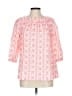 Lands' End 100% Baumwolle Pink 3/4 Sleeve Blouse Size 11 - photo 1