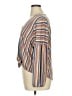 Skye's The Limit Stripes Orange Tan 3/4 Sleeve Blouse Size XL - photo 5